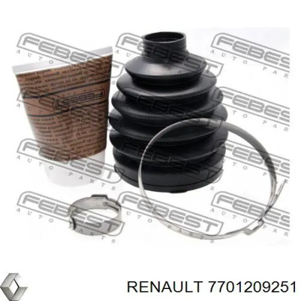 Do koszyka 7701209251 Renault (RVI) Osłona przegubu homokinetycznego półosi przedniej zewnętrzna