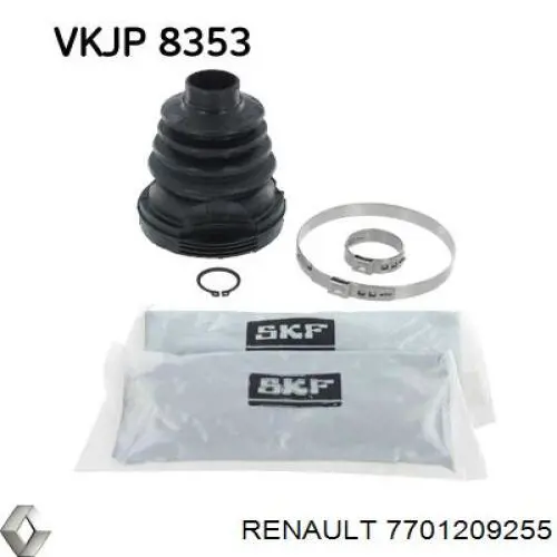 Osłona przegubu homokinetycznego półosi przedniej wewnętrzny lewy Renault (RVI) 7701209255 cena, od 8,55 USD
