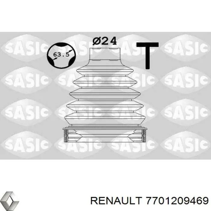 Do koszyka 7701209469 Renault (RVI) Osłona przegubu homokinetycznego półosi przedniej wewnętrzna