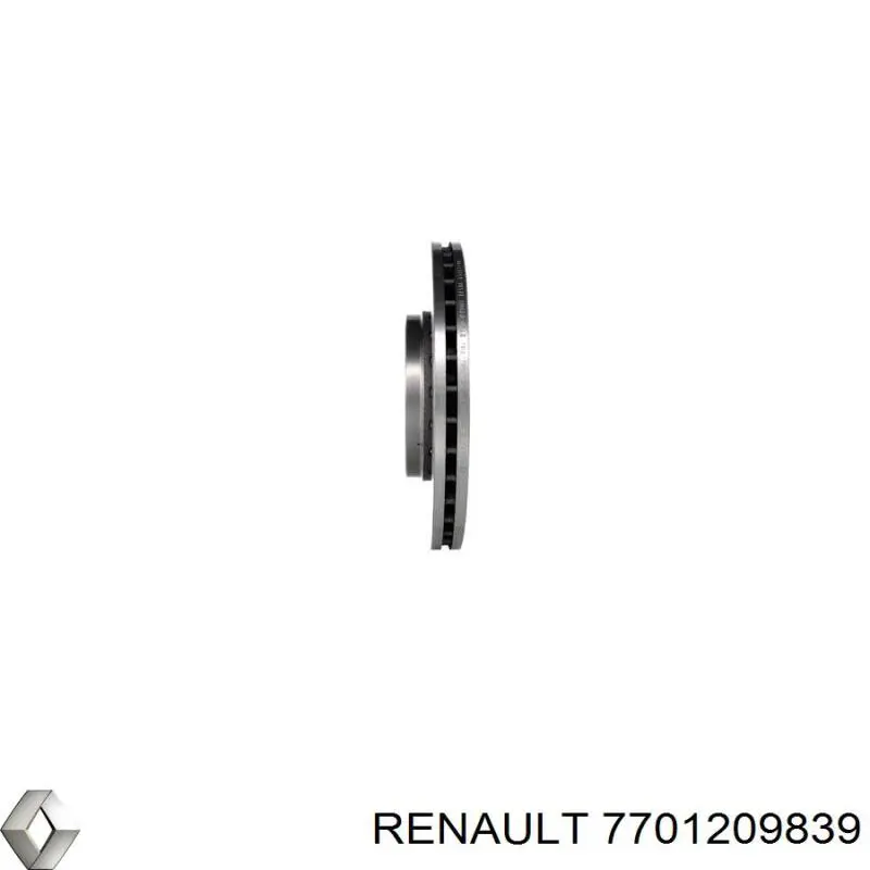 Do koszyka 7701209839 Renault (RVI) Tarcza hamulcowa przednia