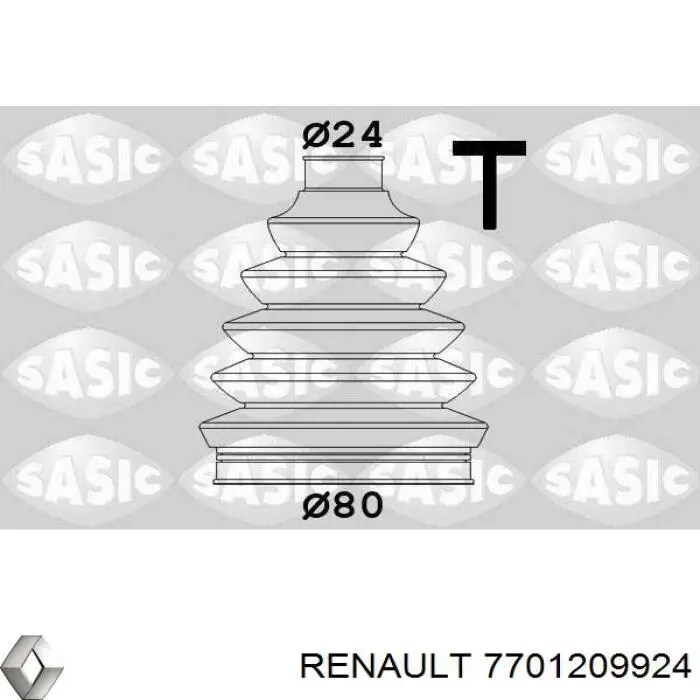 Osłona przegubu homokinetycznego półosi przedniej wewnętrzna Renault (RVI) 7701209924 cena, od 20,75 USD
