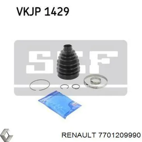 Osłona przegubu homokinetycznego półosi przedniej zewnętrzna Renault (RVI) 7701209990 cena, od 15,97 USD