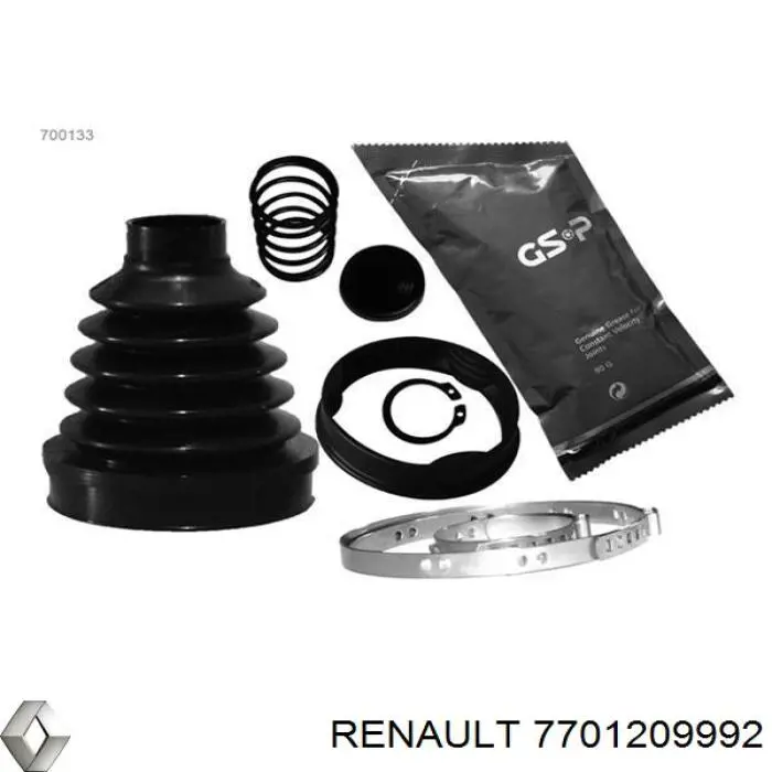 Do koszyka 7701209992 Renault (RVI) Osłona przegubu homokinetycznego półosi przedniej wewnętrzna