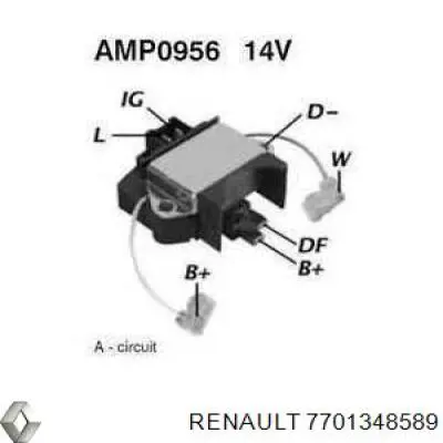 7701348589 Renault (RVI) Regulator alternatora (przekaźnik ładowania)