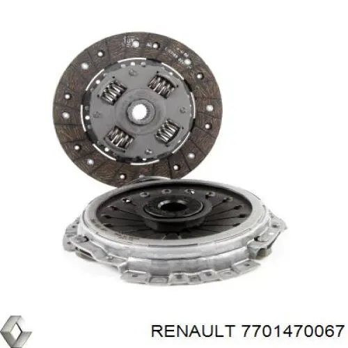 Do koszyka 7701470067 Renault (RVI) Zestaw sprzęgła (3 części)