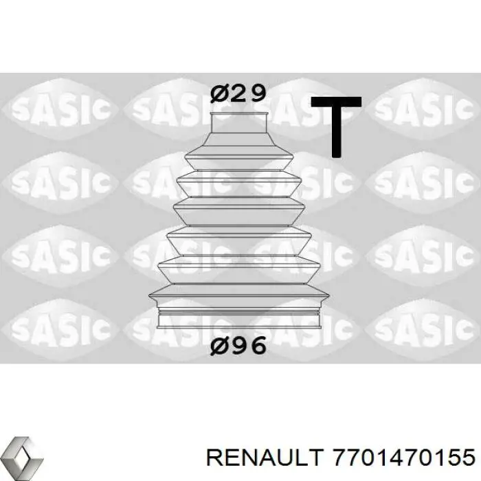 Do koszyka 7701470155 Renault (RVI) Osłona przegubu homokinetycznego półosi przedniej zewnętrzna
