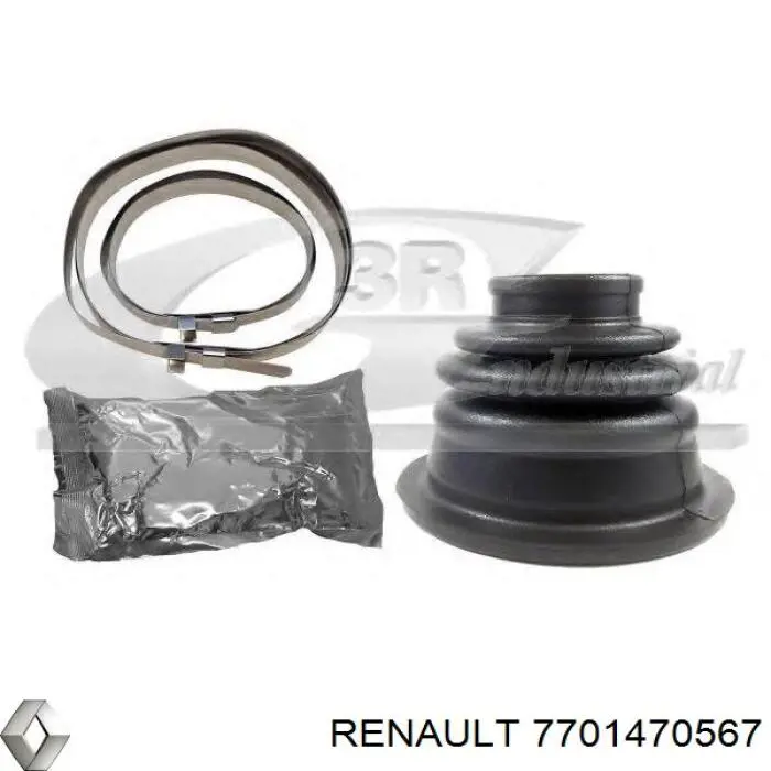 Do koszyka 7701470567 Renault (RVI) Osłona przegubu homokinetycznego półosi przedniej wewnętrzny lewy