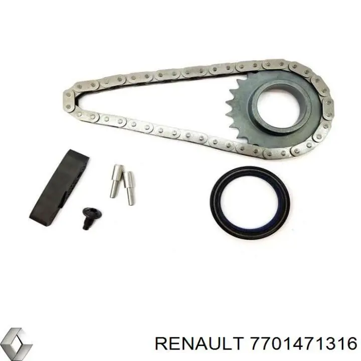 7701471316 Renault (RVI) łańcuch pompy oleju, zestaw