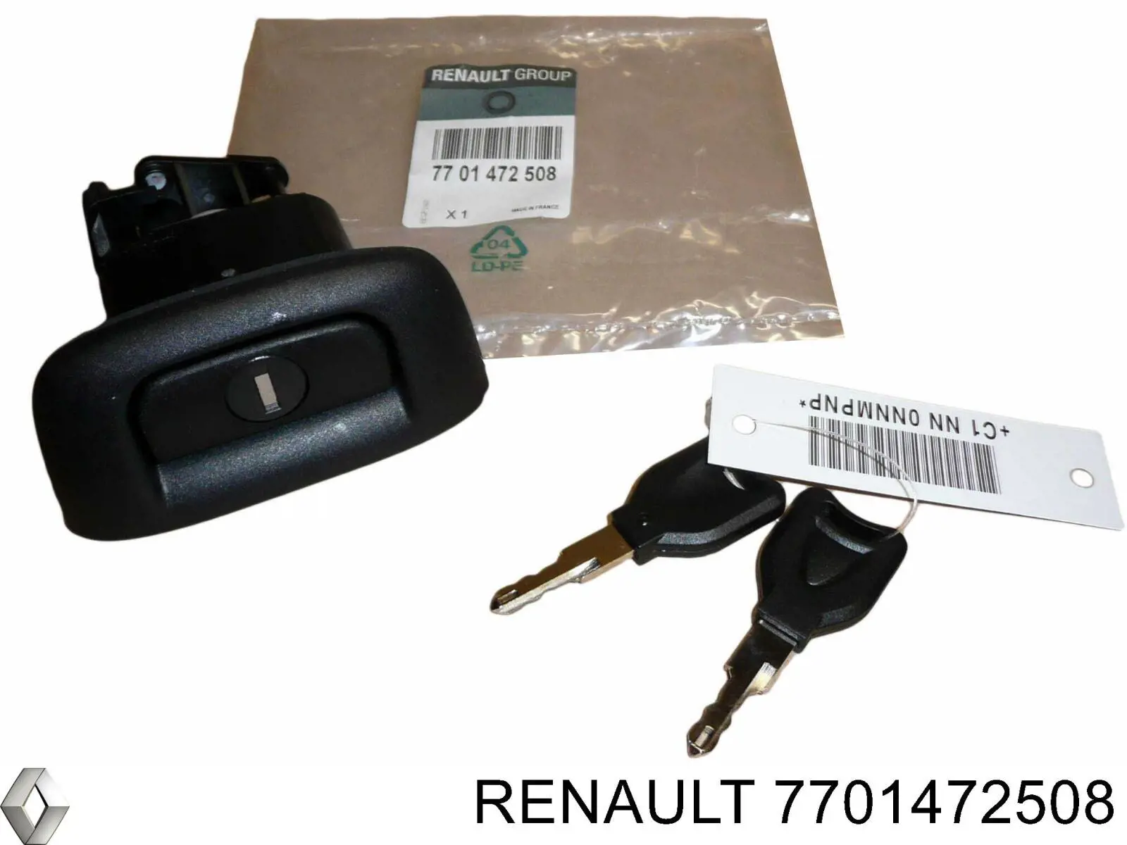 Wkładka zamka klapy bagażnika (3/5 drzwi tylnych) Renault (RVI) 7701472508 cena, od 17,30 USD