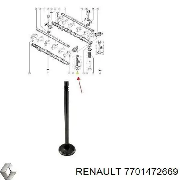 7701472669 Renault (RVI) zawór dolotowy/ssący