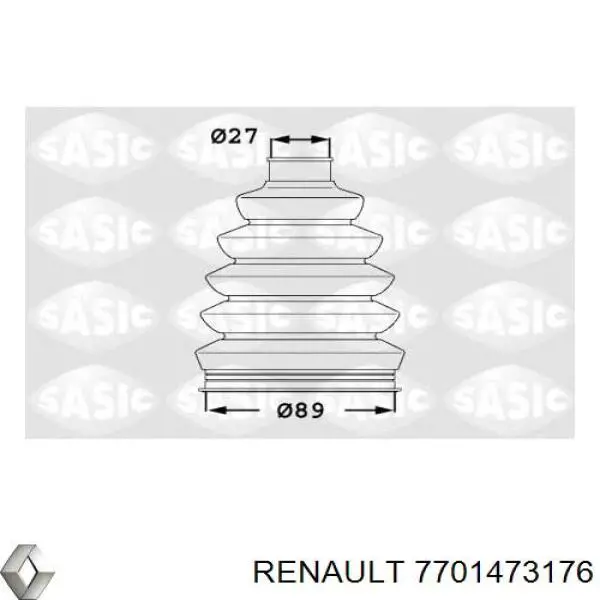 Osłona przegubu homokinetycznego półosi przedniej zewnętrzna Renault (RVI) 7701473176 cena, od 13,51 USD
