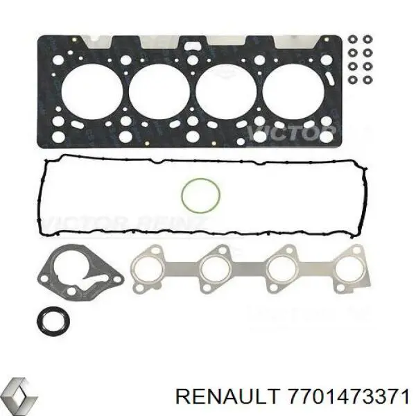 Do koszyka 7701473371 Renault (RVI) Zestaw uszczelek silnika górny