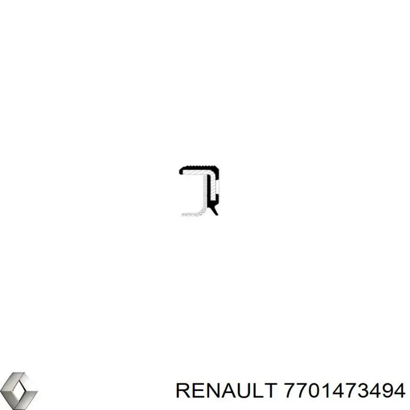Do koszyka 7701473494 Renault (RVI) Uszczelniacz wału korbowego przedni
