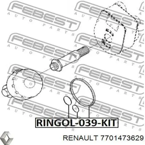 Do koszyka 1522800QAA Renault (RVI) Uszczelka adaptera filtra oleju