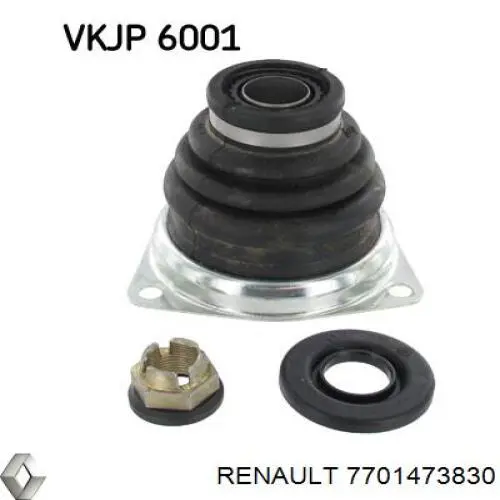 Do koszyka 7701473830 Renault (RVI) Osłona przegubu homokinetycznego półosi przedniej wewnętrzny lewy