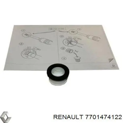 Do koszyka 7701474122 Renault (RVI) Uszczelniacz półosi prawej mostu przedniego