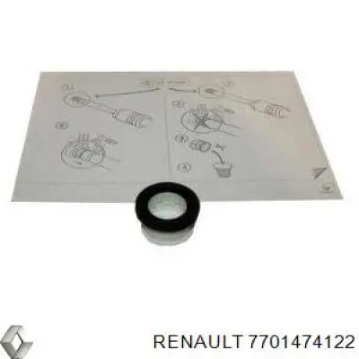 Do koszyka 7701474122 Renault (RVI) Uszczelniacz półosi prawej mostu przedniego