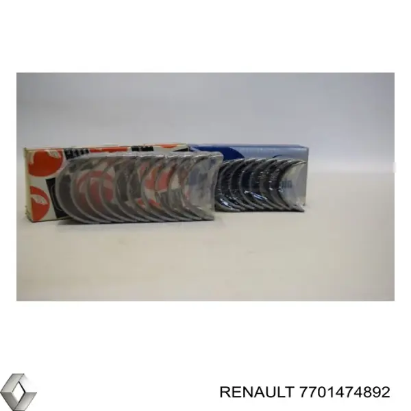 Panewki korbowodowe wału korbowego, zestaw, standardowe (STD) 7701474892 Renault (RVI)