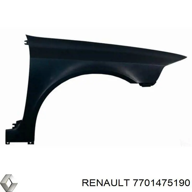 Błotnik przedni prawy Renault (RVI) 7701475190 cena, od 100,59 USD