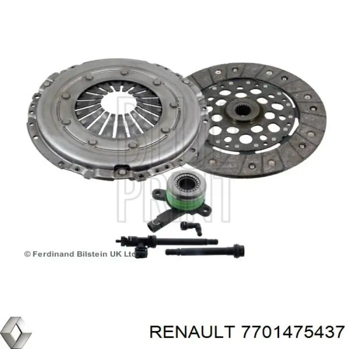 Zestaw sprzęgła (3 części) Renault (RVI) 7701475437 cena, od 95,34 USD