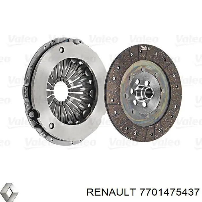 7701475437 Renault (RVI) Zestaw sprzęgła (3 części)