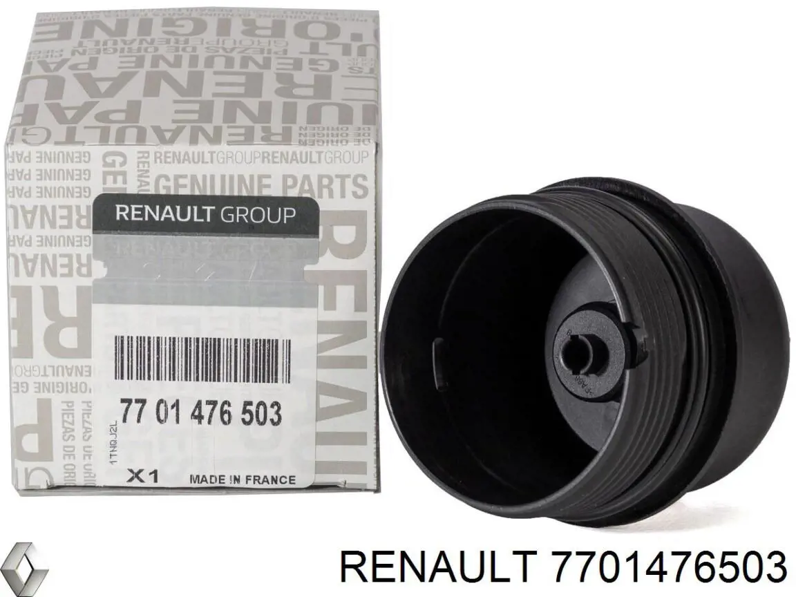 Do koszyka 7701476503 Renault (RVI) Pokrywa filtra oleju