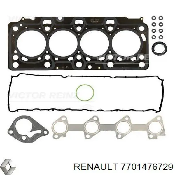 Do koszyka 7701476729 Renault (RVI) Zestaw uszczelek silnika górny