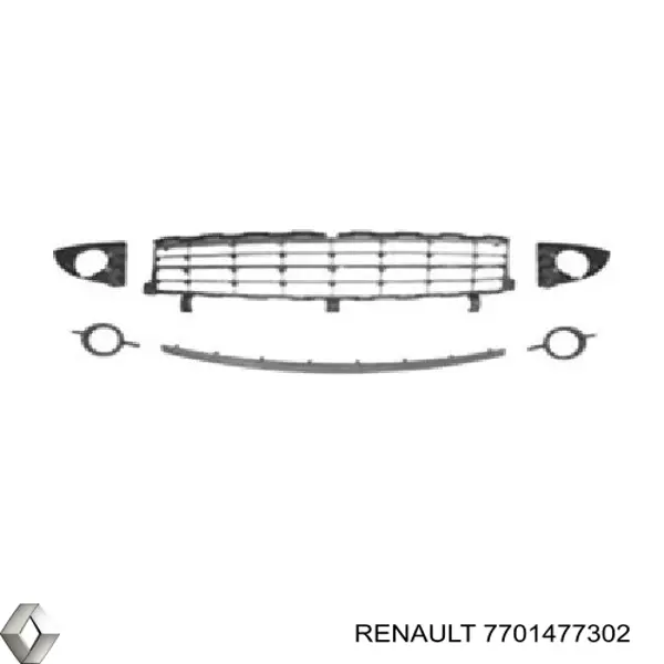 7701477302 Renault (RVI) Kratka zderzaka przedniego środkowa