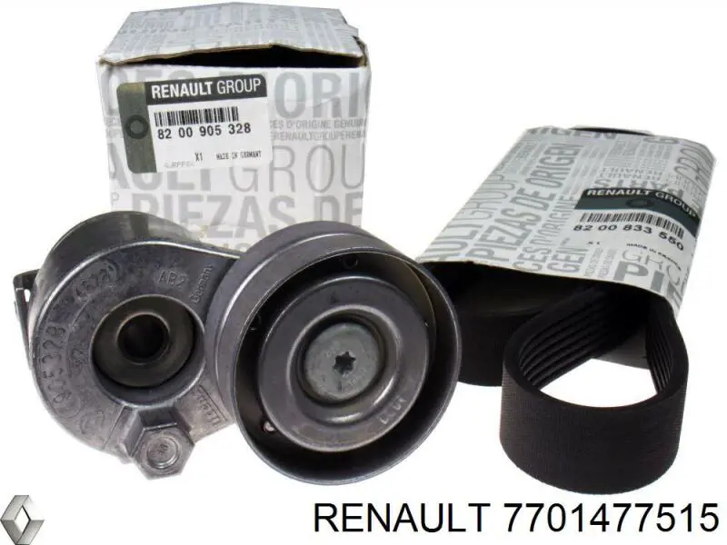 Pasek napędowy mechanizmów, zestaw Renault (RVI) 7701477515 cena, od 85,77 USD