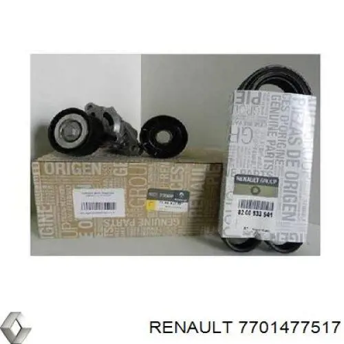 Pasek napędowy mechanizmów, zestaw Renault (RVI) 7701477517 cena, od 125,00 USD