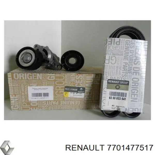 Do koszyka 7701477517 Renault (RVI) Pasek napędowy mechanizmów, zestaw
