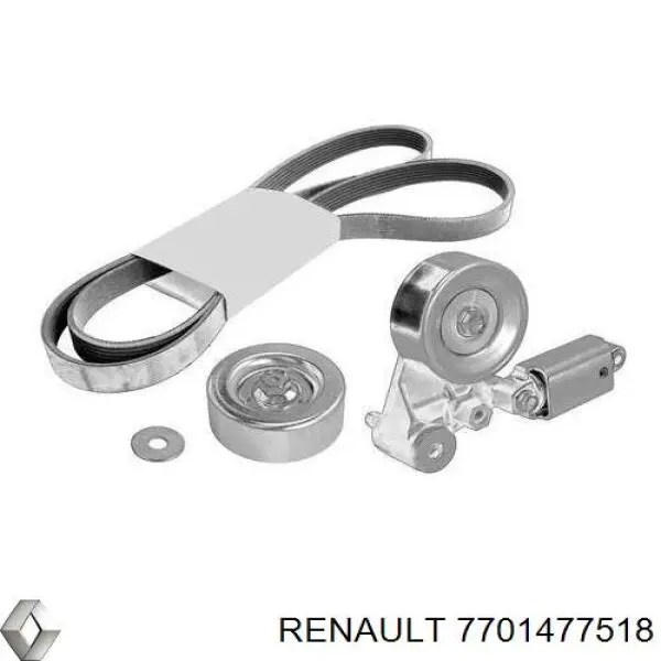 Pasek napędowy mechanizmów, zestaw Renault (RVI) 7701477518 cena, od 317,12 USD