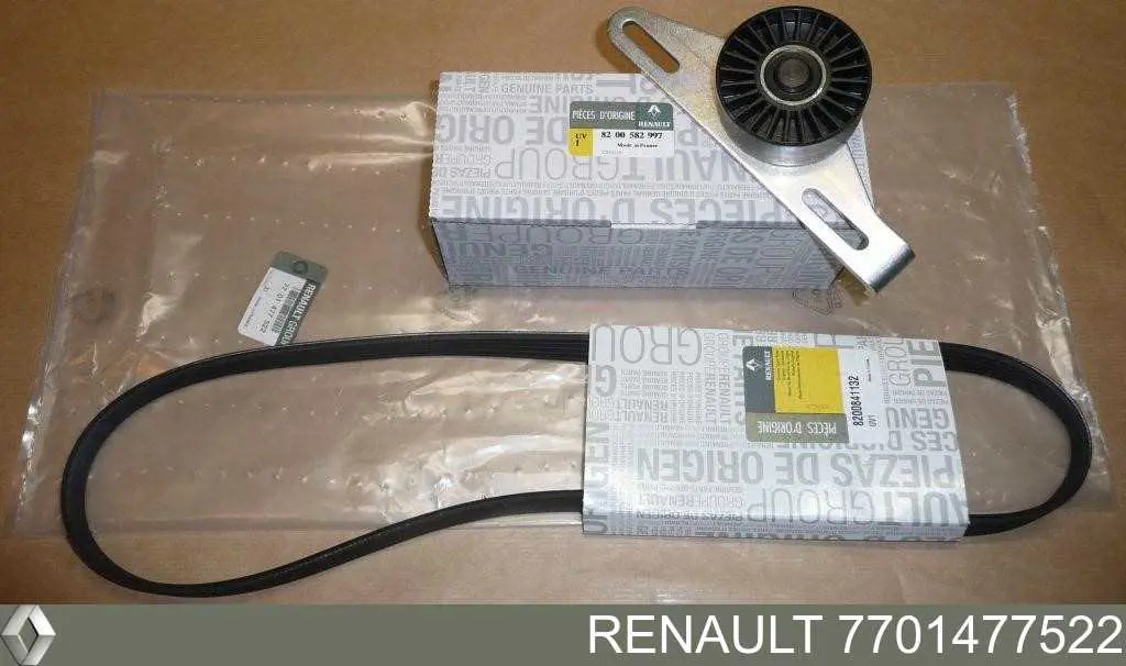 Pasek napędowy mechanizmów, zestaw Renault (RVI) 7701477522 cena, od 54,72 USD
