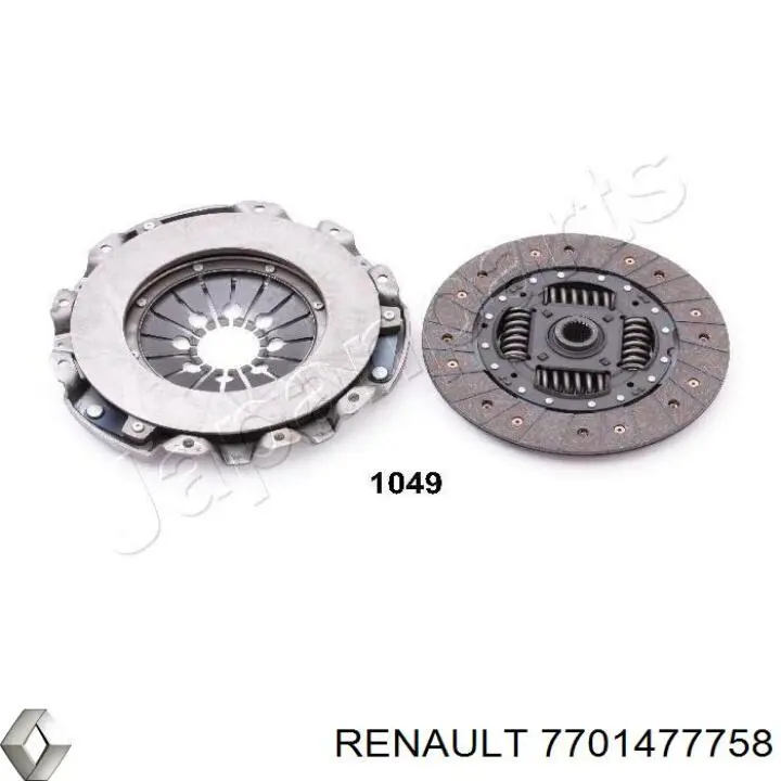 Zestaw sprzęgła (3 części) Renault (RVI) 7701477758 cena, od 135,73 USD