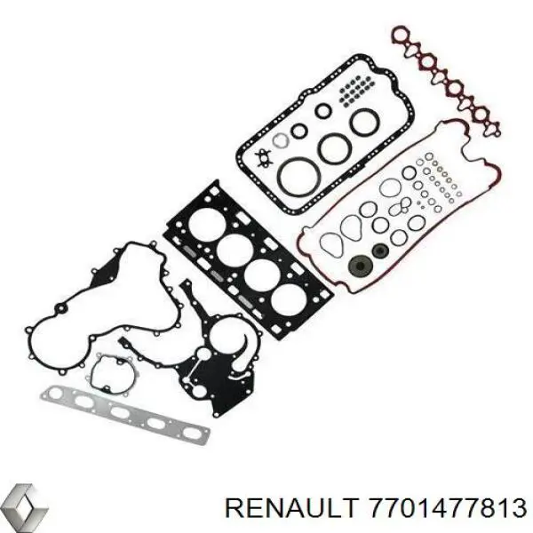 Do koszyka 7701477813 Renault (RVI) Zestaw uszczelek silnika górny