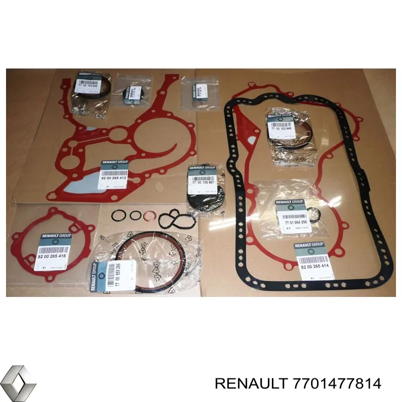 Zestaw uszczelek silnika dolny Renault (RVI) 7701477814 cena, od 93,21 USD