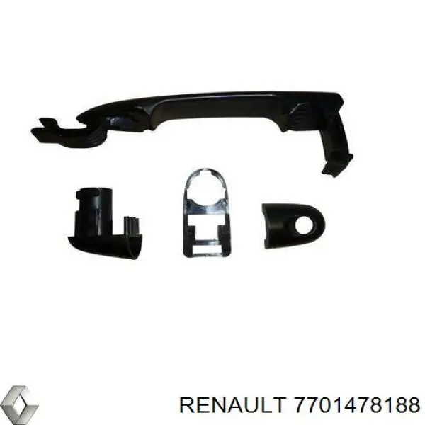Klamka drzwi tylnych skrzydłowych lewa zewnętrzna Renault (RVI) 7701478188 cena, od 45,97 USD