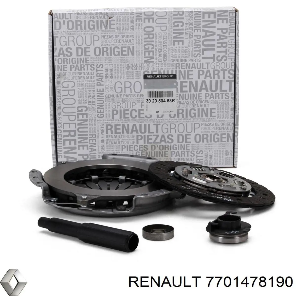 Do koszyka 7701478190 Renault (RVI) Zestaw sprzęgła (3 części)