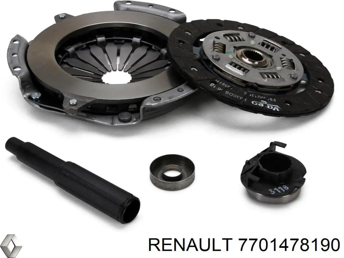 Zestaw sprzęgła (3 części) Renault (RVI) 7701478190 cena, od 89,40 USD