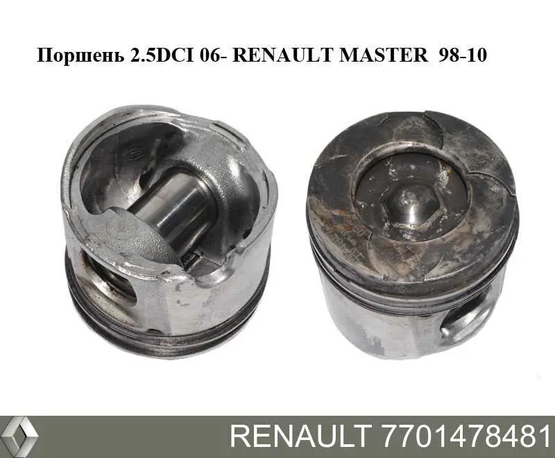 7701478481 Renault (RVI) Tłok, komplet do jednego cylindru, STD