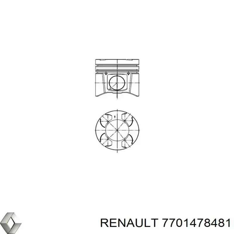 Tłok, komplet do jednego cylindru, STD Renault (RVI) 7701478481 cena, od 119,01 USD