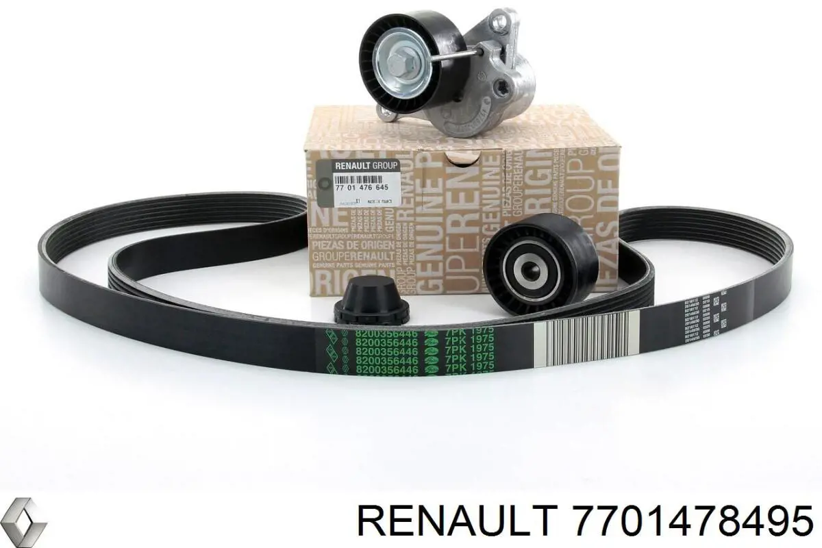 Pasek napędowy mechanizmów, zestaw Renault (RVI) 7701478495 cena, od 131,90 USD