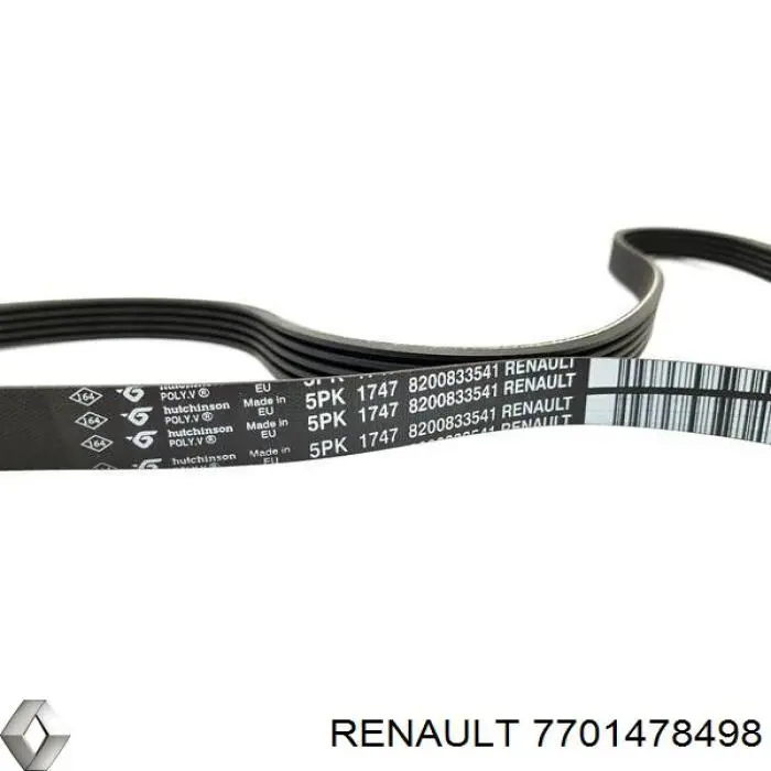 Do koszyka 7701478498 Renault (RVI) Pasek napędowy mechanizmów, zestaw
