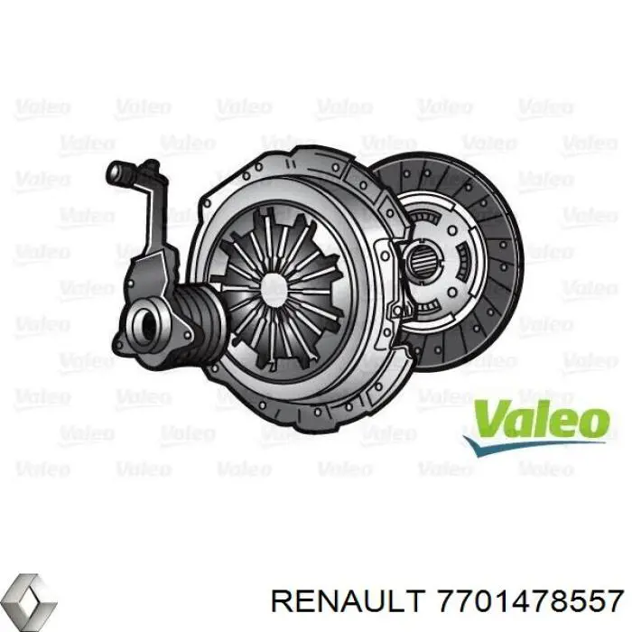Zestaw sprzęgła (3 części) Renault (RVI) 7701478557 cena, od 100,45 USD