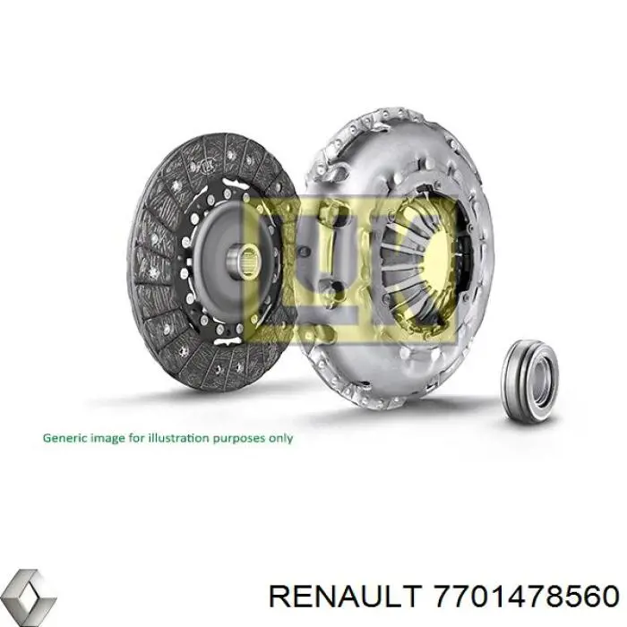 Zestaw sprzęgła (3 części) Renault (RVI) 7701478560 cena, od 95,34 USD