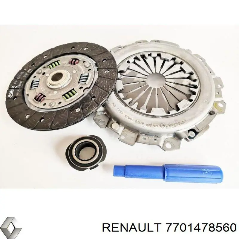 7701478560 Renault (RVI) Zestaw sprzęgła (3 części)