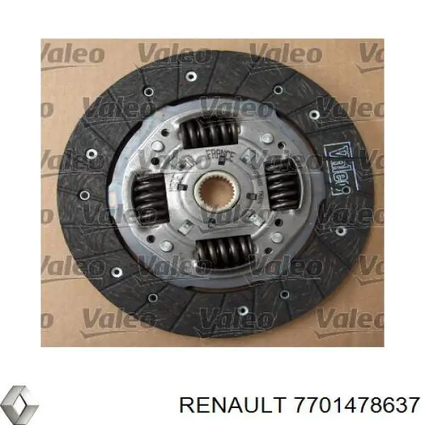 7701478637 Renault (RVI) Zestaw sprzęgła (3 części)