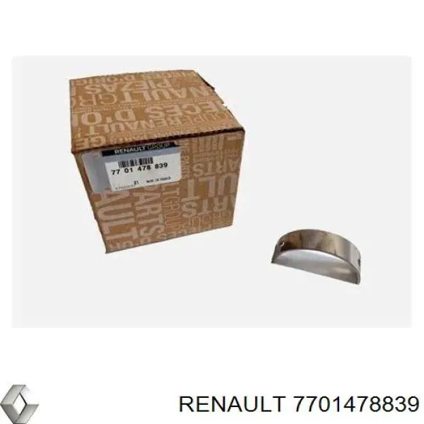 Panewki główne wału korbowego, zestaw, standardowe (STD) Renault (RVI) 7701478839 cena, od 32,75 USD