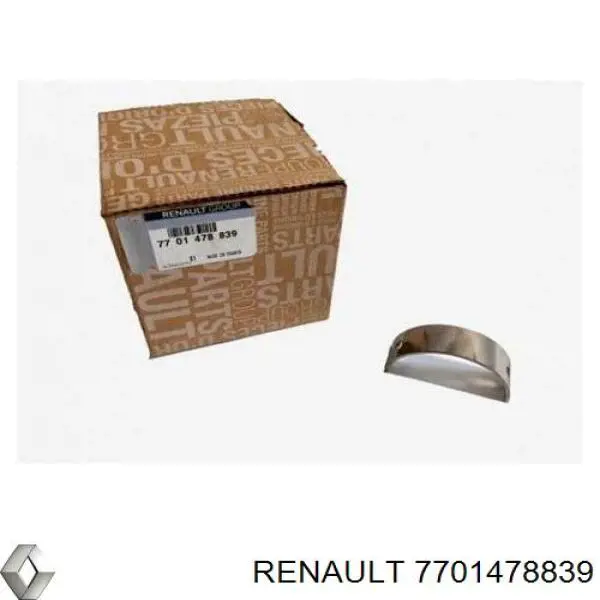 Do koszyka 7701478839 Renault (RVI) Panewki główne wału korbowego, zestaw, standardowe (STD)