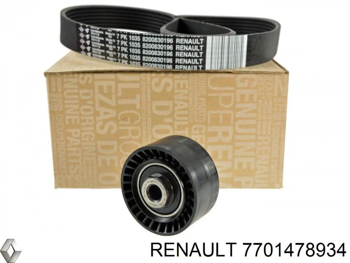 7701478934 Renault (RVI) Pasek napędowy mechanizmów, zestaw